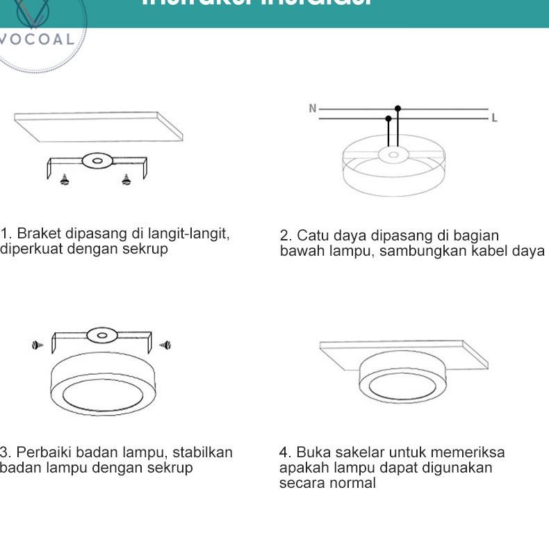 Terbaru.. Vocoal LED Downlight 5W 12W Lampu Plafon Rumah Indoor Wall Lampu Stair Corridor Lampu Mini