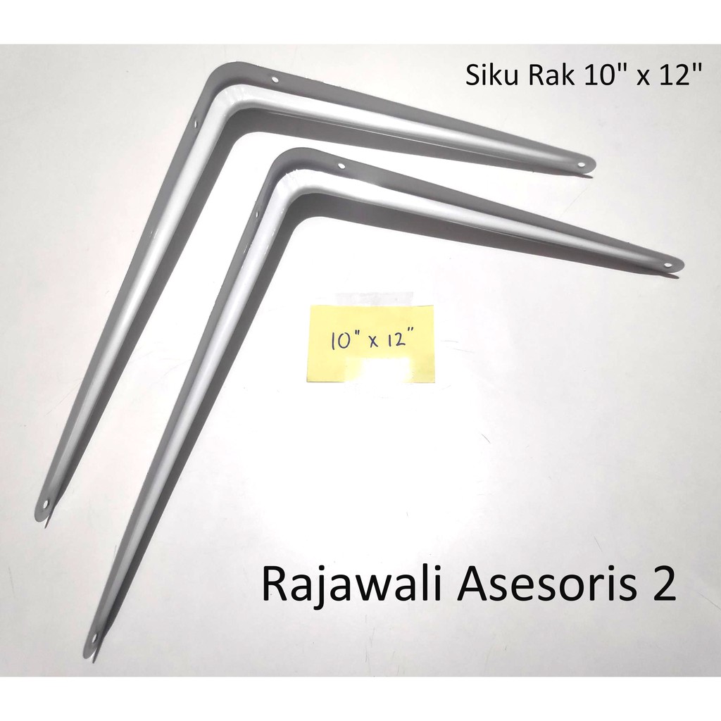 Shelf Bracket / Siku Rak Dinding Putih 10" x 12" / 25 cm x 30 cm