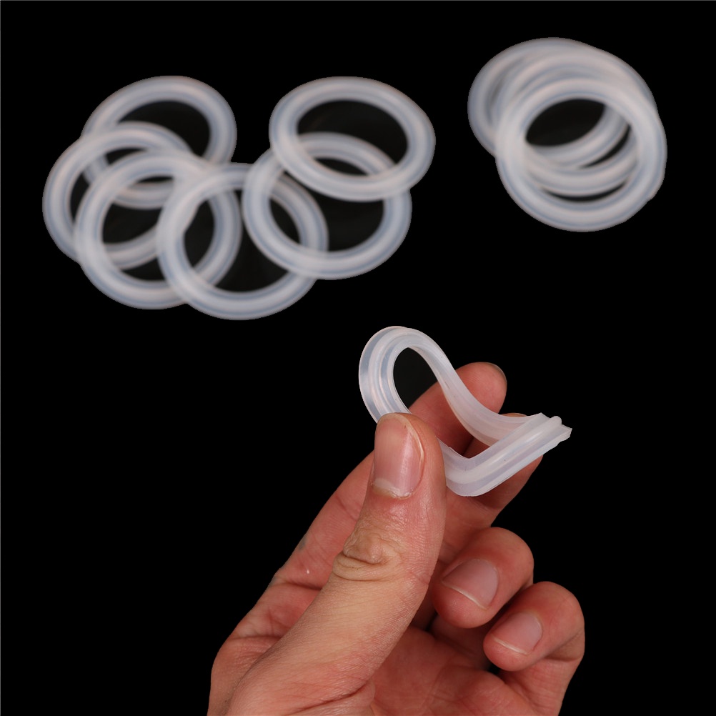 10pcs / set Tri Clamp Gasket Bahan Silikon Ukuran 1.5 Inch