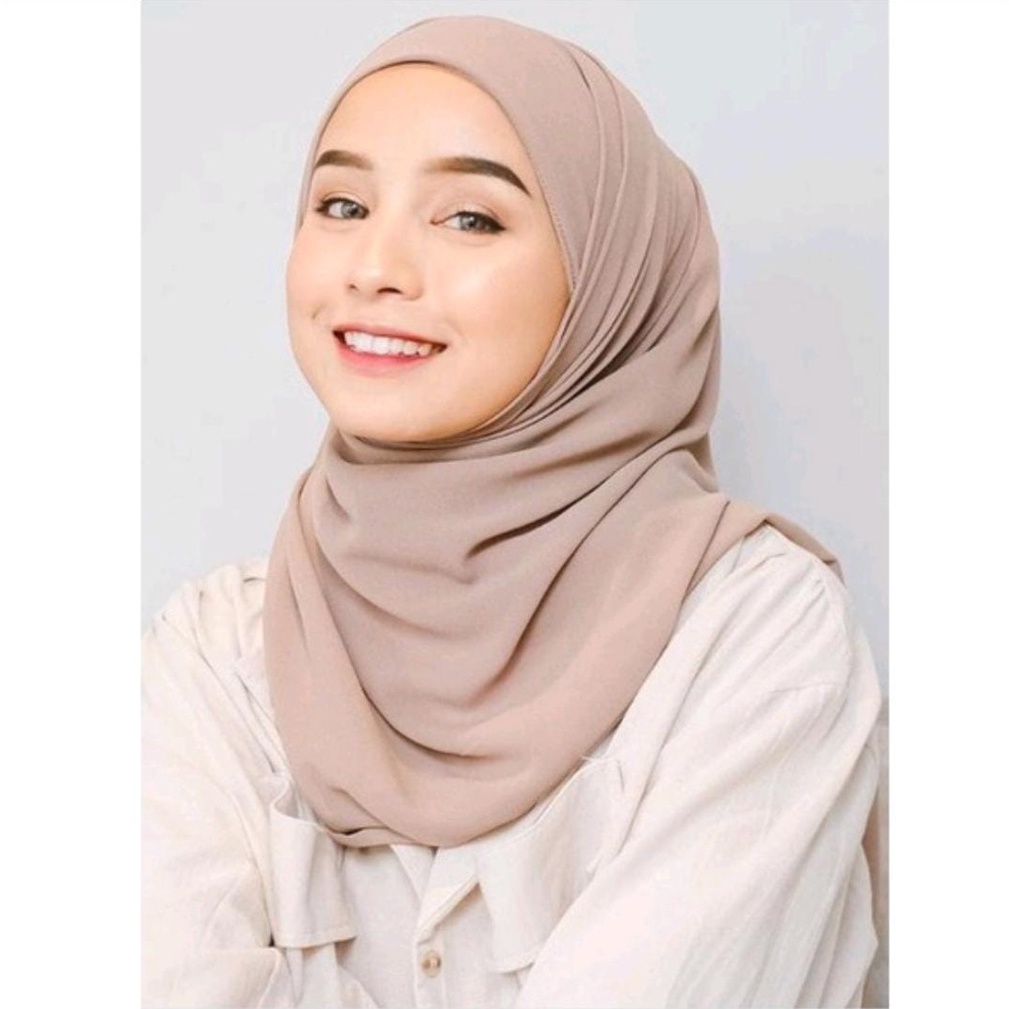 Voal Paris Polos Malay Jilbab Segiempat Plus Inner