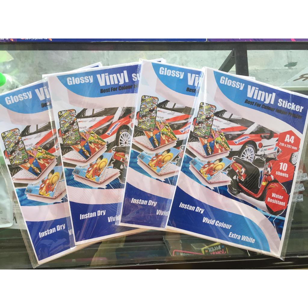 Kertas Stiker Vinyl Inkjet 4A