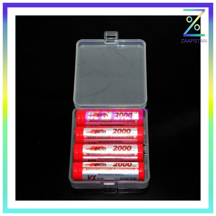 YCDC Casing Baterai Transparan untuk 4x18650 - ZC811500 - Transparent