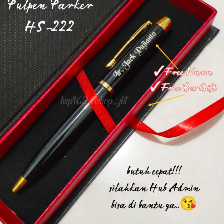

[KODE PRODUK GWAQT4060] Pulpen Custom HS-222 Model Parker | Free Laser Custom Grafir Nama | Pulpen Metal Pen Parker TW Promosi | Pen Metal Model Putar tinta hitam