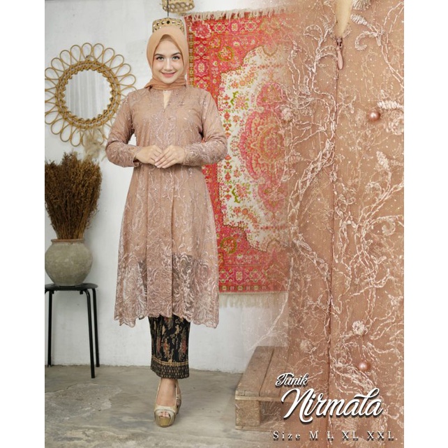 Tunik nirmala kebaya modern // Kebaya modern wisuda tunangan lamaran couple murah remaja seragam seragaman sarimbit allsize kebaya brokat kebaya brukat