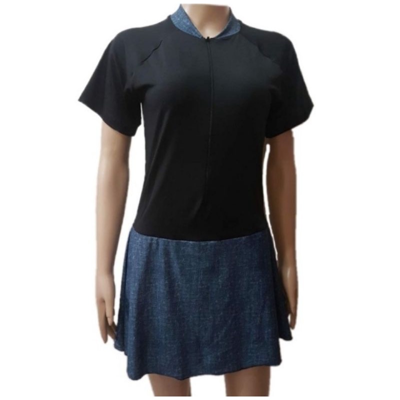 Baju Renang Dewasa Rok Diving wanita cewek motif Bunga dan denim