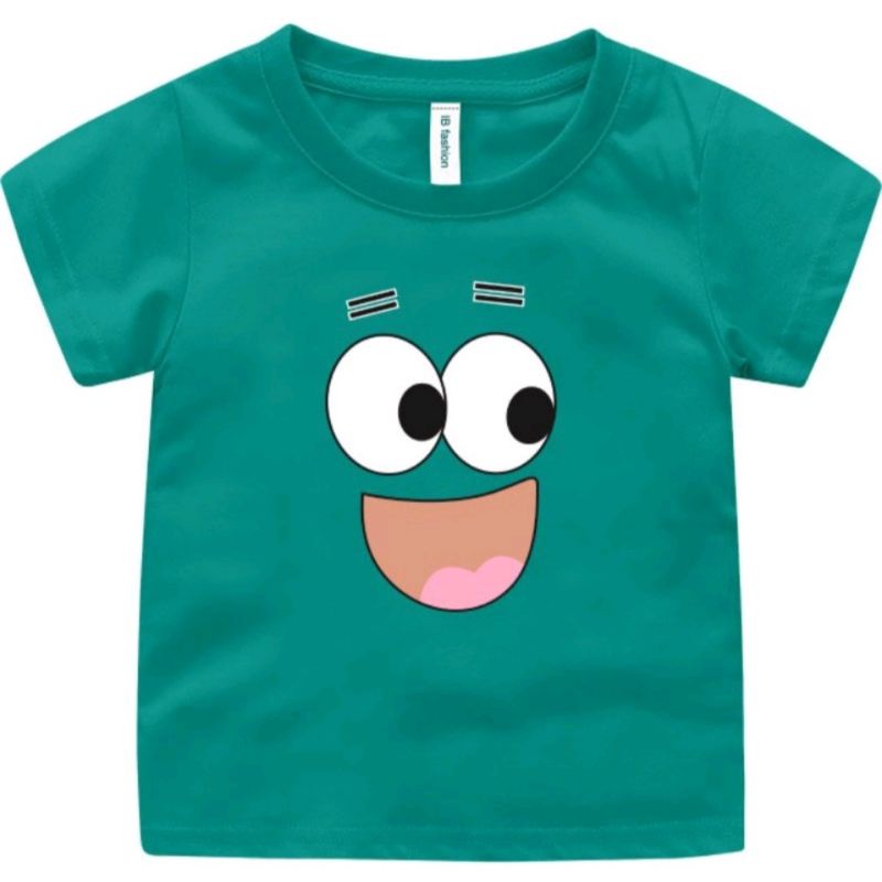 KAOS BAJU ANAK PEREMPUAN DAN LAKI LAKI MURAH LENGAN PENDEK MOTIF KARTUN SMILE CUTE IDEAL USIA UMUR 2 SAMPAI 9 TAHUN UXLO FASHION