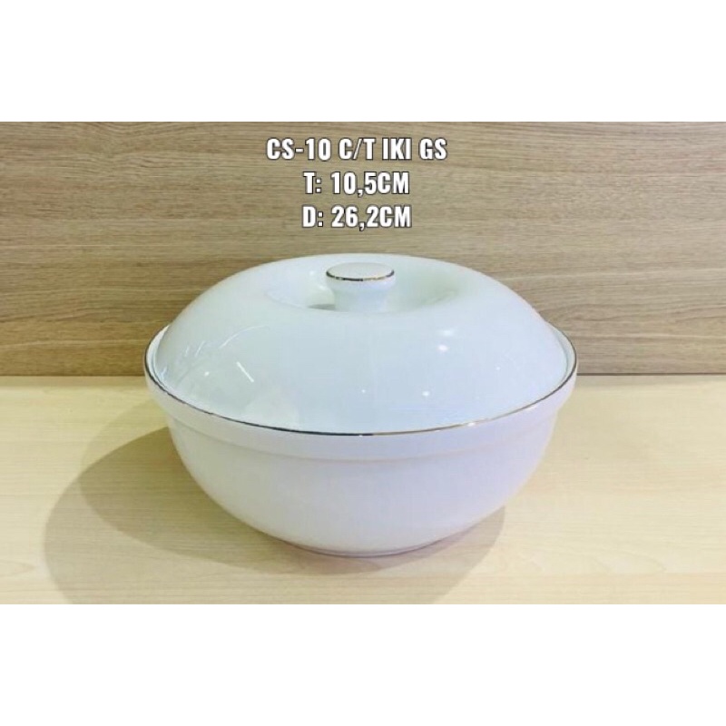 Mangkok keramik Tutup Indo Keramik | Wadah Saji Keramik Tutup | Basi Tutup Indo Keramik