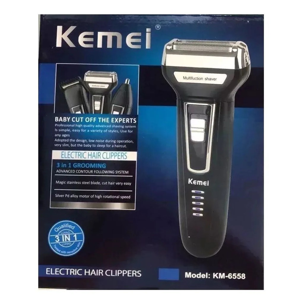 Shaver Kemei 3 Barber Machine Pada 1 Km-6558 / 6776 Nose Shaver Rambut Dan Tubuh - PD