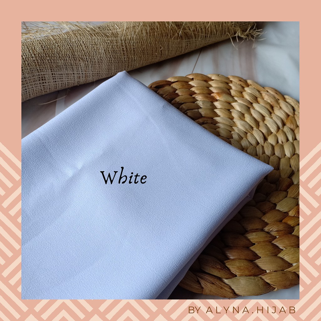Khimar Diamond Ped /hijab syar'i / terbaru / bergo-Putih
