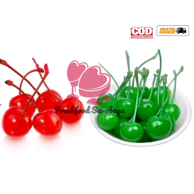 

Cherry tangkai merah per 5pcs