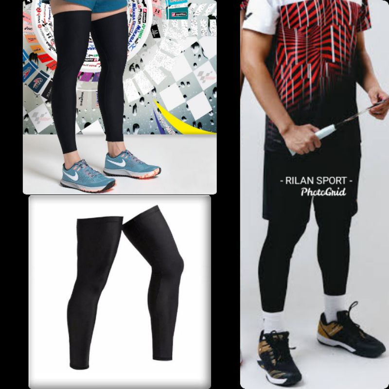 Stoking kaki olahraga badminton deker kaki legsleeve deker olahraga stoking kaki spandek stoking bad