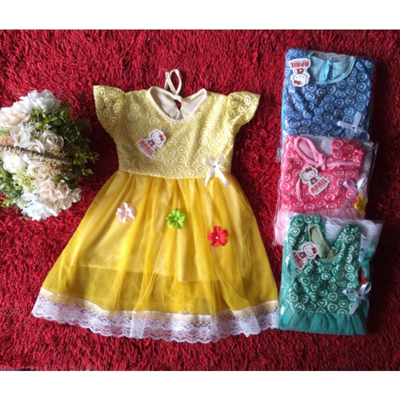 Dres anak 1 2 3 tahun model brokat citra terbaru