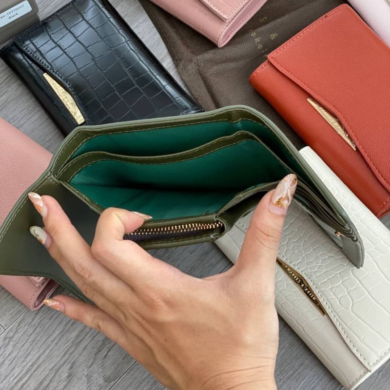 CK Metallic Accent Mini Short Wallet