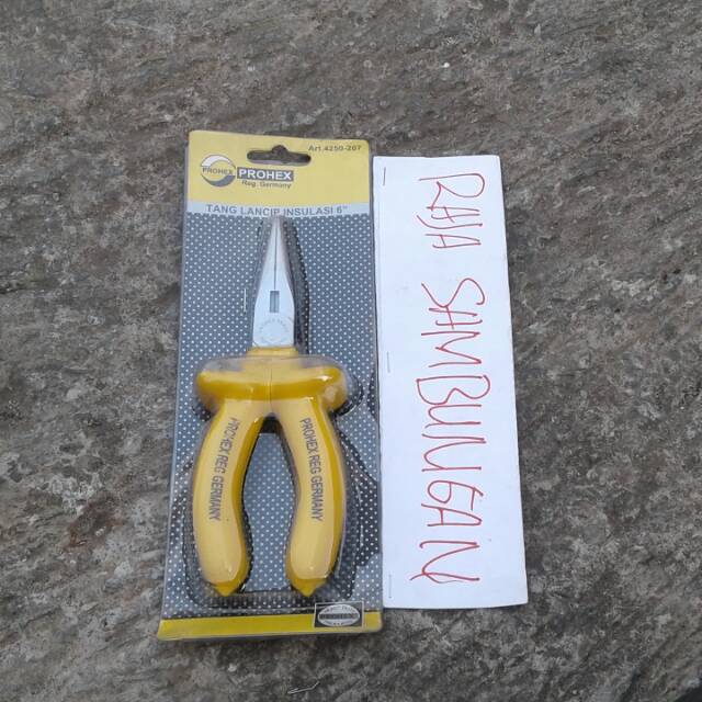 Tang listrik Prohex 1000 volt Tang lancip insulasi 6 inch tang potong kabel