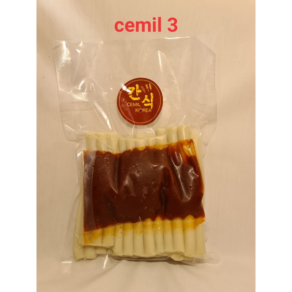 Paket Cemil 3 isi Tteok / Topokki / Topoki /Toppoki dan Saus khas Cemil Korea