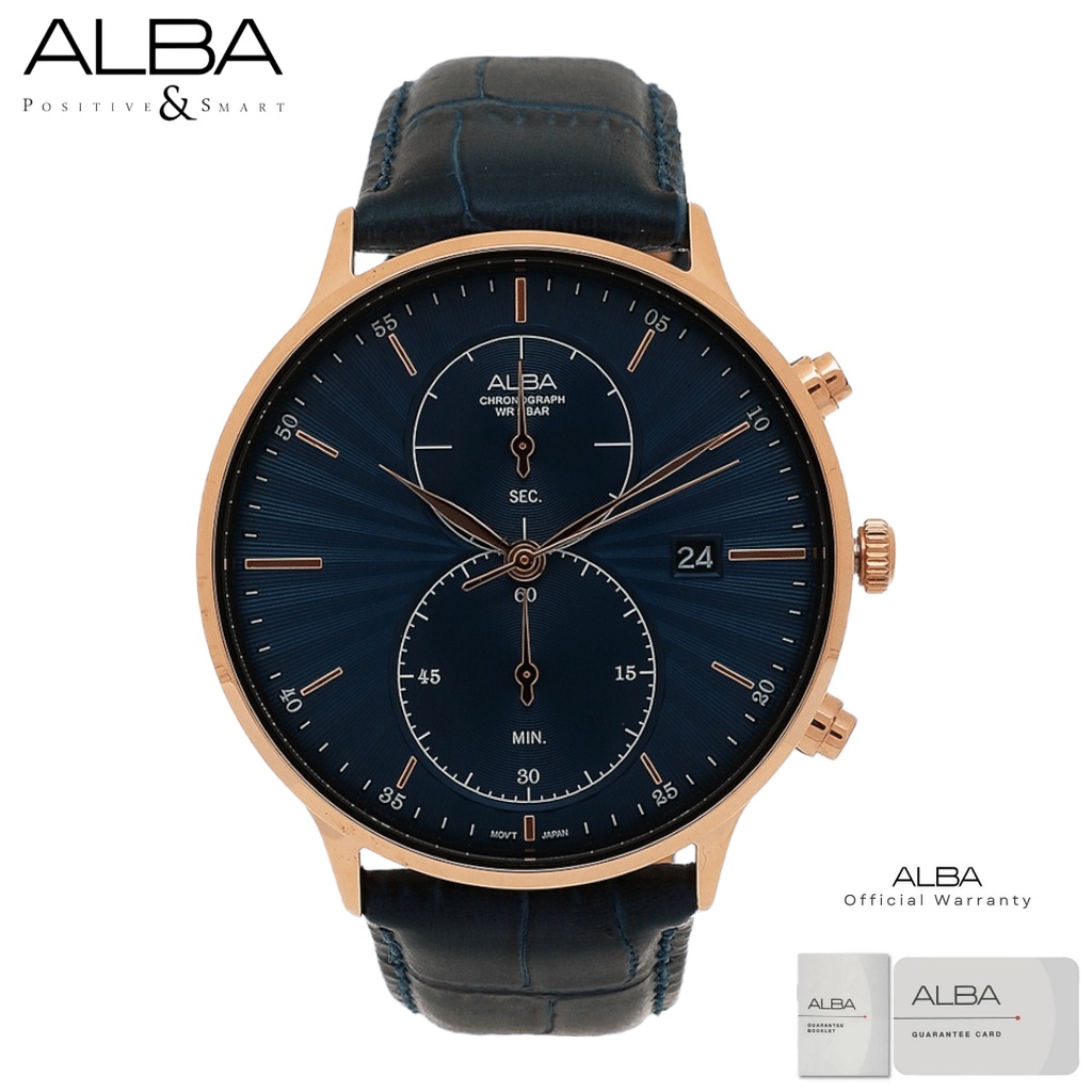 Alba Pria AW4010 Jam Tangan Pria Alba PRESTIGE AW4010X1 Quartz Leather Strap