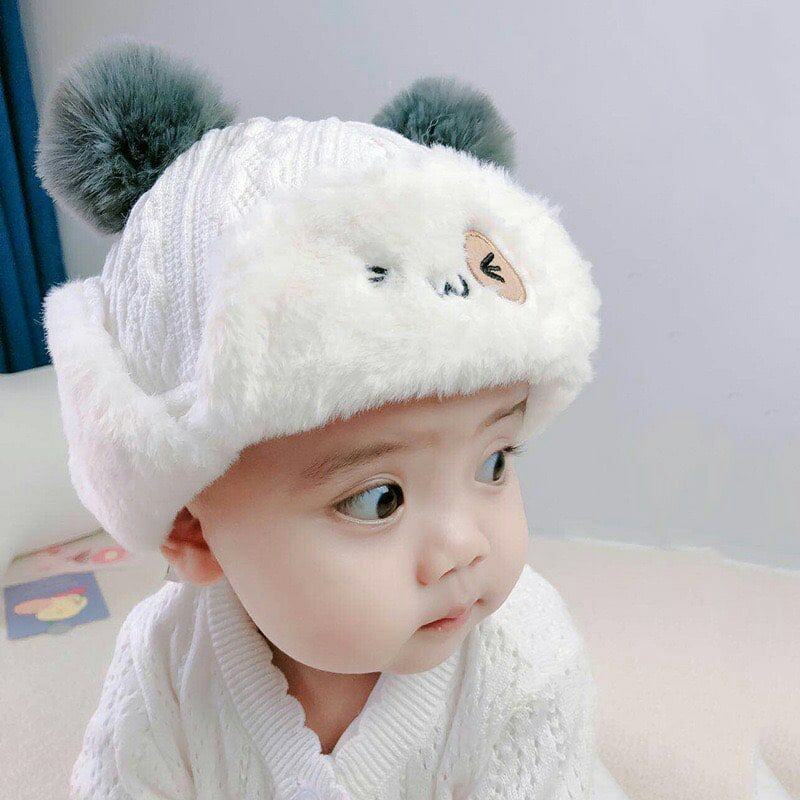 Topi Bayi Lucu - Topi Bulu Rajut Import M218