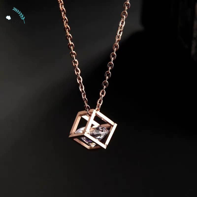 Kalung Alloy Anti Karat Crystal Berlian Murah Import Fashion Model