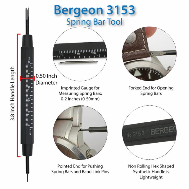 Bergeon 3153 Watch Band Tool Spring Bar Removal Tool