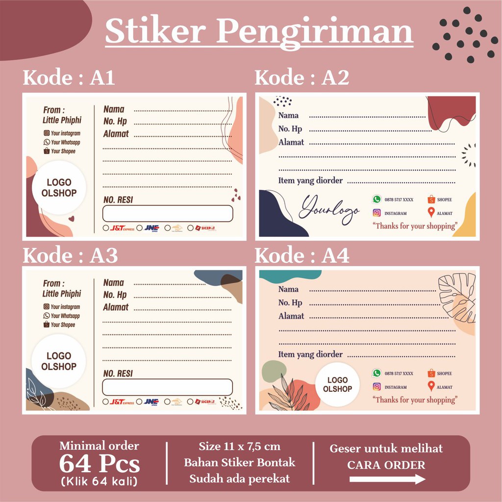 

STIKER PENGIRIMAN ONLINE SHOP / SHIPPING CARD ONLINE SHOP