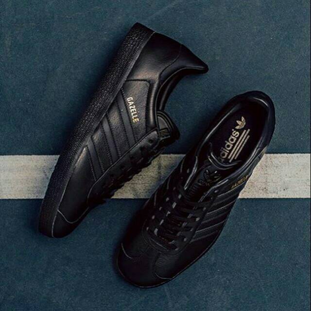 Adidas Gazelle OG Leather Triple Black ORIGINAL