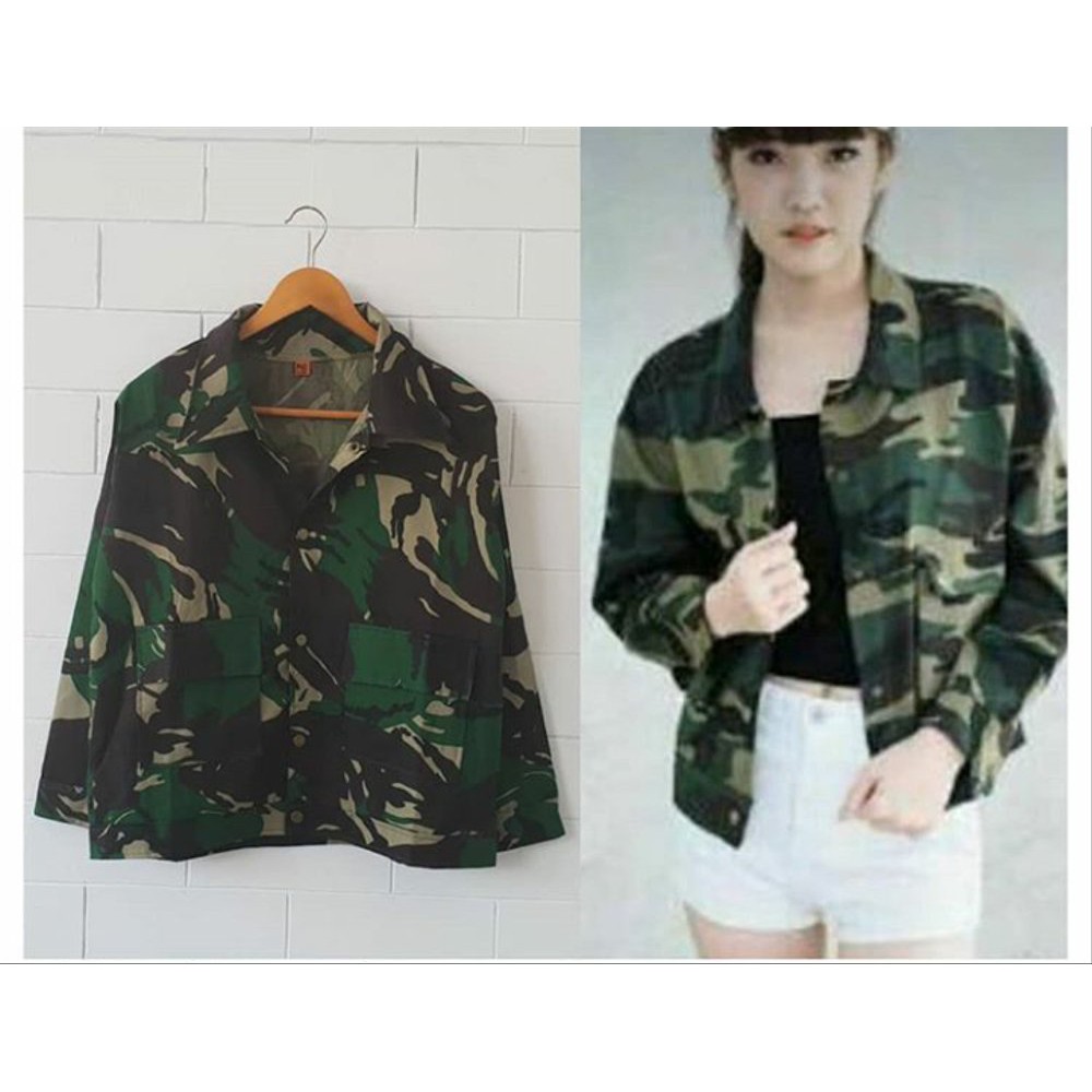 soldier army jaket jaket army cewek termurah jaket corak army keren jaket wanita  Grosir