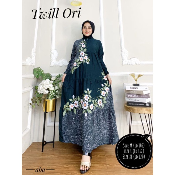 Gamis twill ori lukis | gamis lukis | batik pekalongan