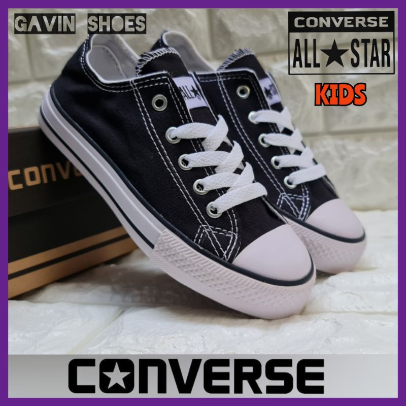 Sepatu Sekolah Anak Cowok Cewek Unisex Usia 2.5 - 10 TAHUN / Sepatu Converse Kids Size 25 - 37 / Sepatu Anak Sekolah Paud TK SD Balita