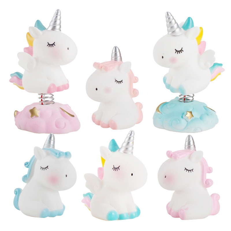 Topper Kue Desain Unicorn 1st Untuk Dekorasi Pesta Ulang Tahun Anak Perempuan