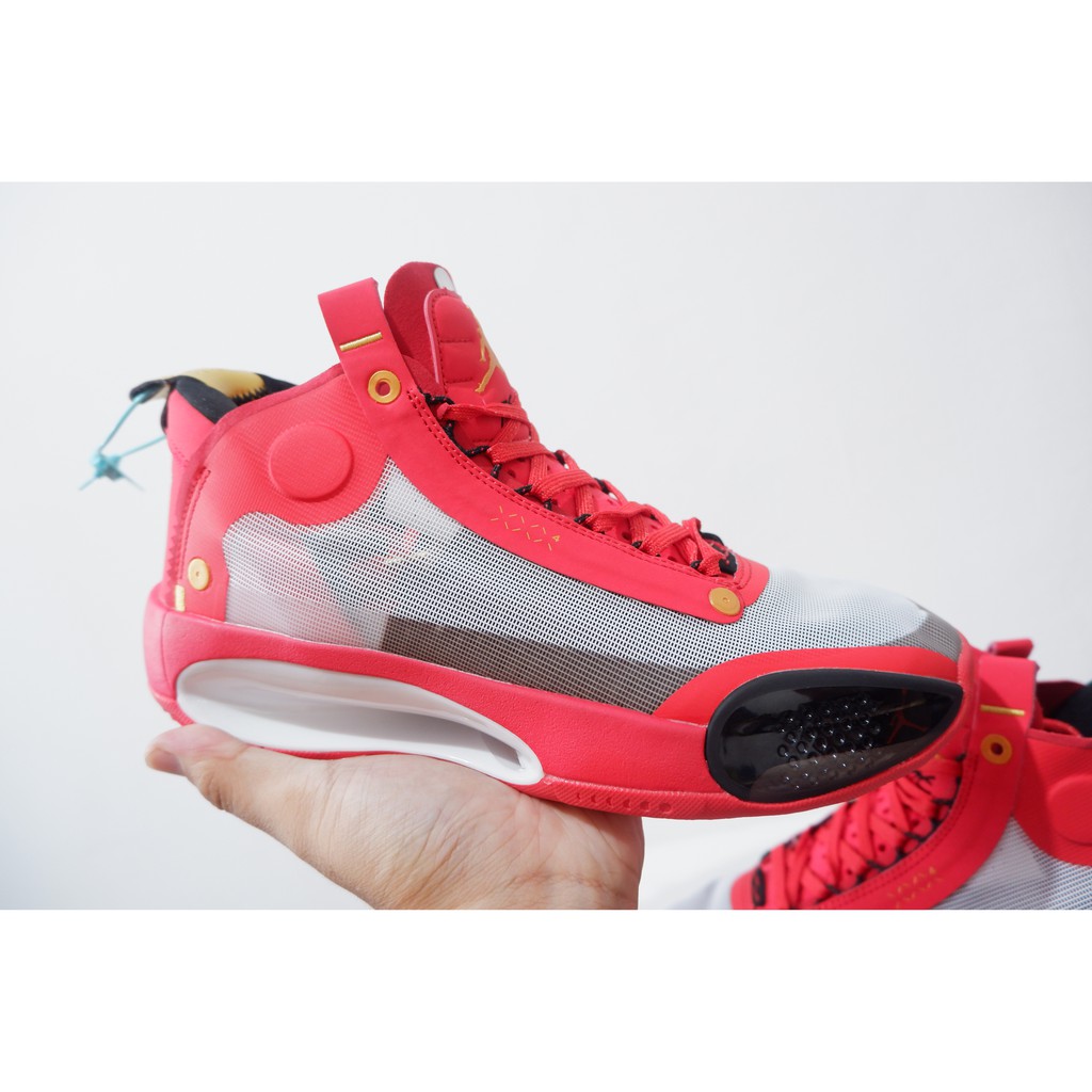 SEPATU BASKET BARU || AJ34 HIGH PE RED GOLD