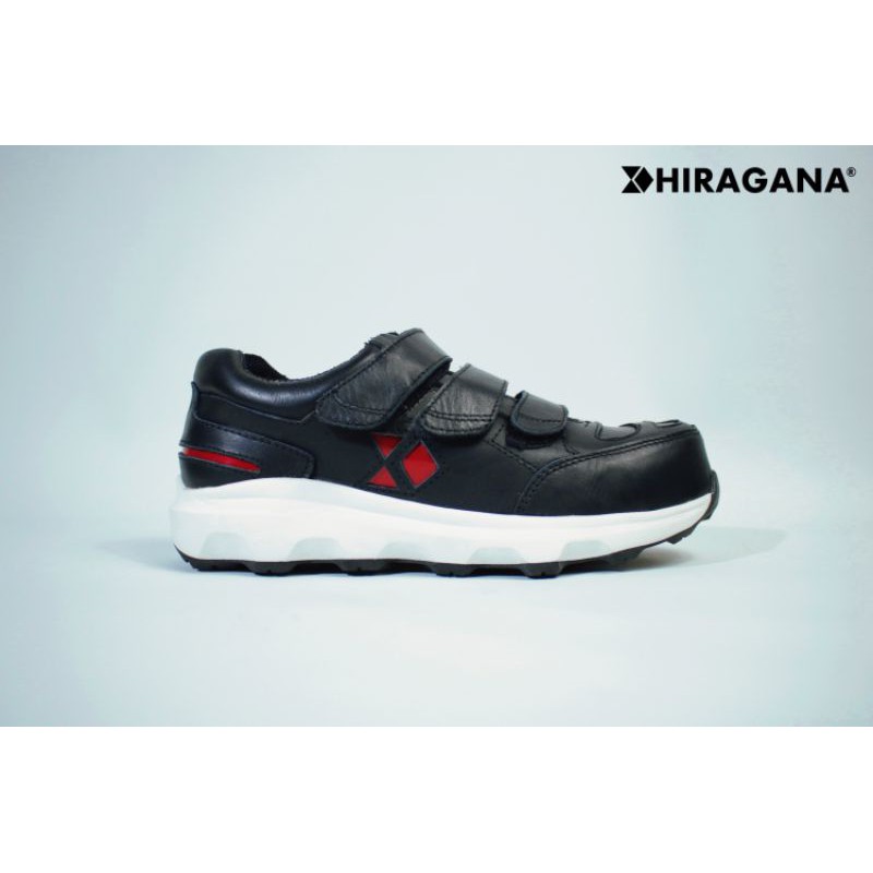 Sepatu Safety Velcro Original Hiragana Ujung Besi - Hamamatsu Black
