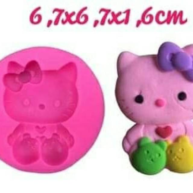 Cetakan Silikon Motif Hello Kitty