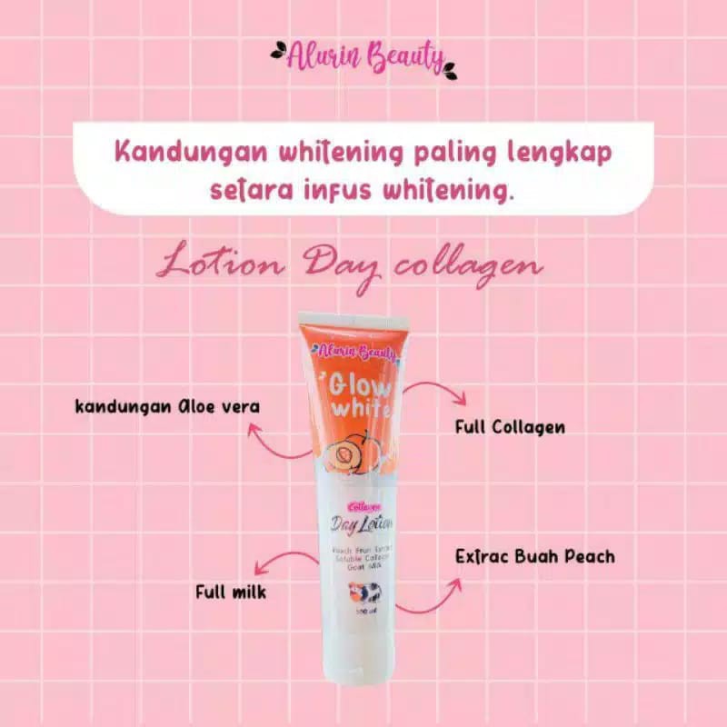 HAND BODY DAY LOTION COLLAGEN ALURIN BEAUTY PENCERAH BADAN MENGANDUNG COLAGEN