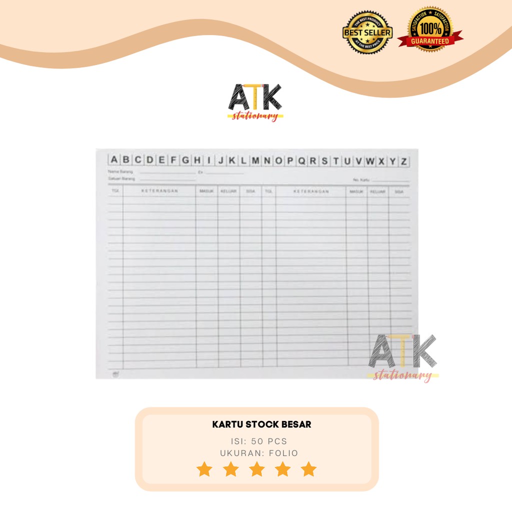 

Kartu Stok Persediaan Besar / Stock Card atk