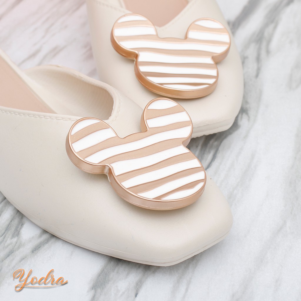 Yodra Mickey Flat Jelly Shoes Import YDR223