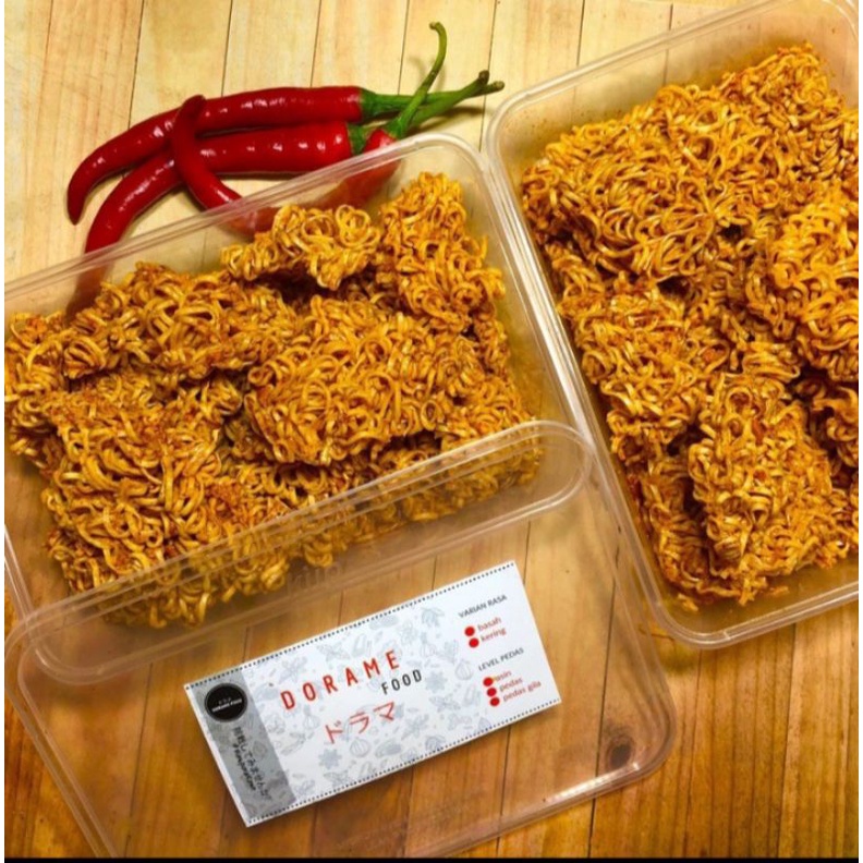 

Dorame Food Mie Kriting Dalam Kemasan box Isi 150 gram