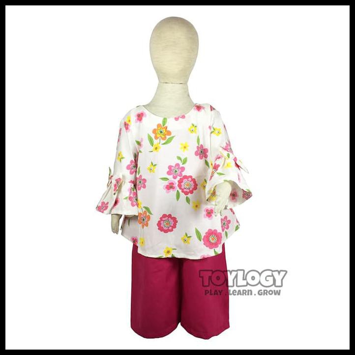 Amazing Grow Baju Dan Celana Setelan Anak Mariyam - Red - S