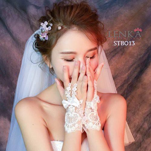 [SIAP KIRIM] AKSESORIS PENGANTIN WANITA PESTA BRIDAL GLOVES MODERN LACE STB013