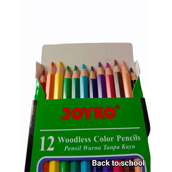 pensil warna tanpa kayu 12 warna