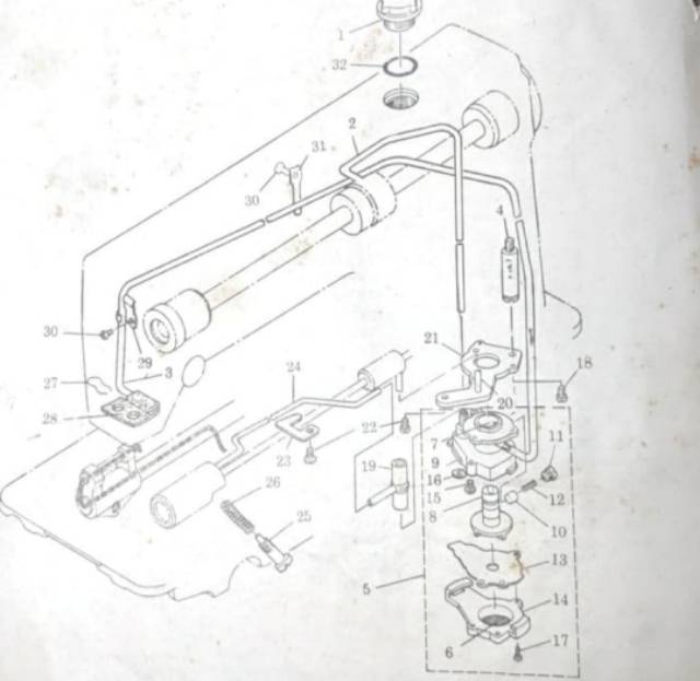 229-24500 Oil Tube Juki Single / Selang Minyak Aluminium Kecil