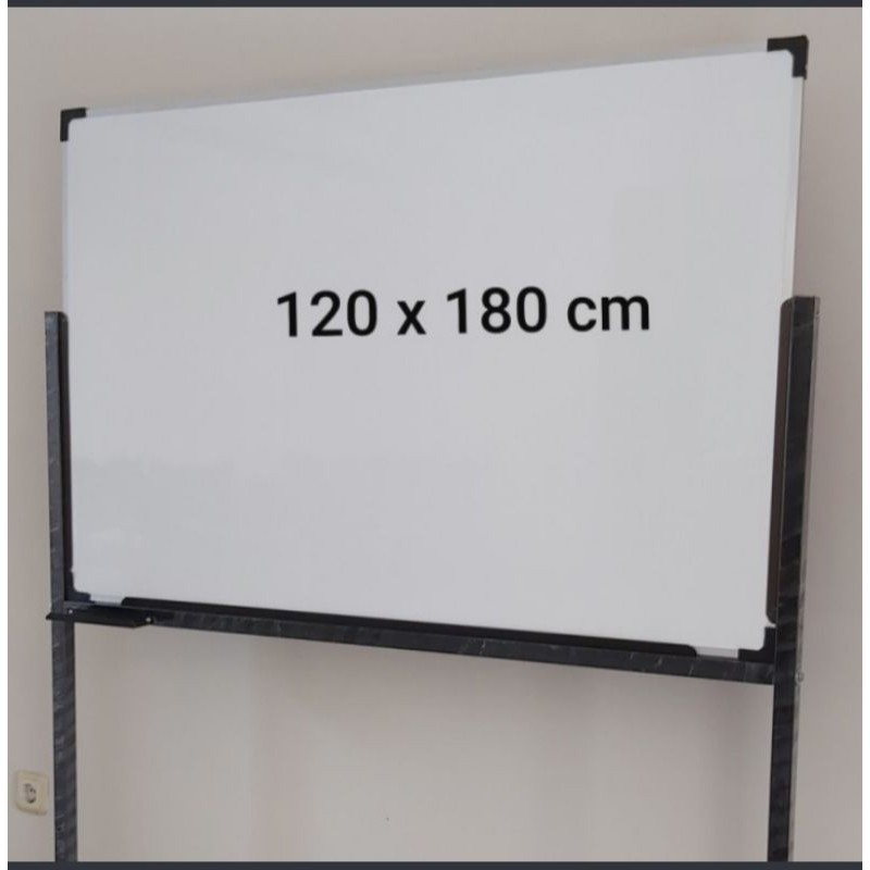 whiteboard standing papan tulis + kakinya 120 x 180 cm
