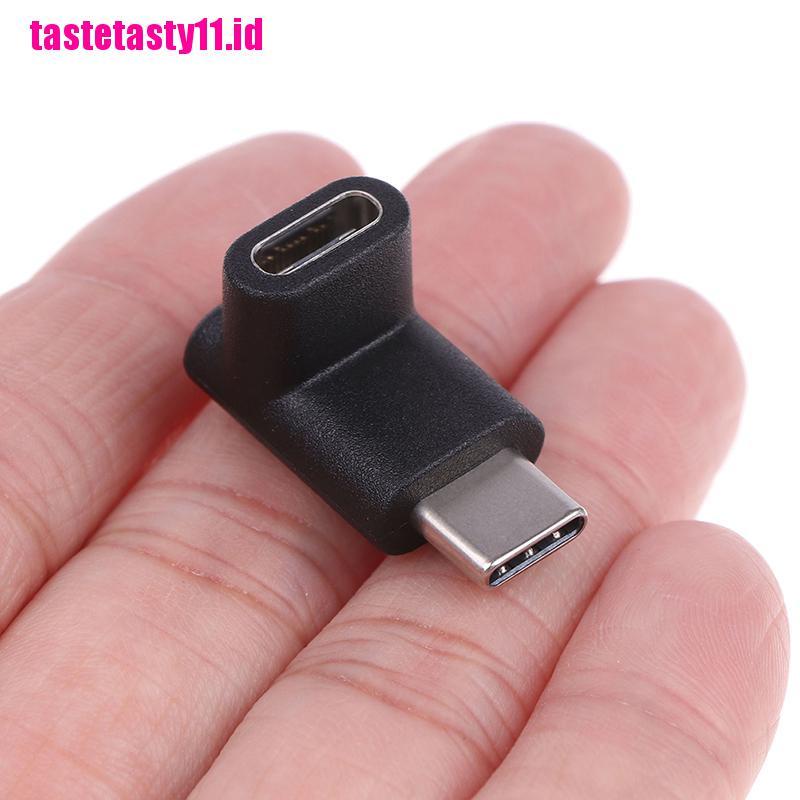 Konverter Sudut Kanan 90 Derajat USB 3.1 Tipe C Male Ke Female USB-C