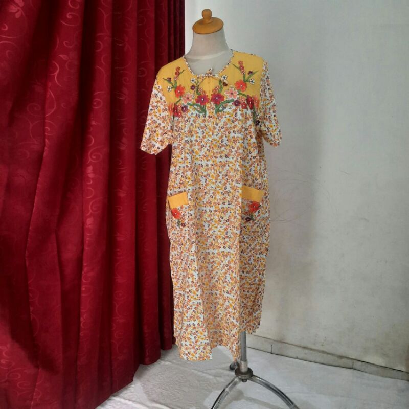 DASTER BORDIR KATUN / DASTER LENGAN PENDEK