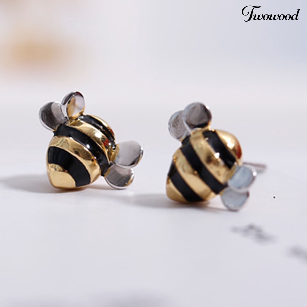 Anting Stud Kalung Bentuk Lebah Tahan Lama Untuk Wanita