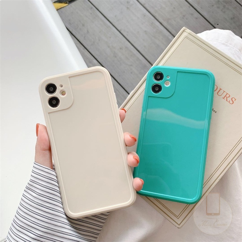 iPhone 8plus 7plus 11 Pro Max iPhone 12 Pro Max 7 8 Xs XR SE 2020 Camera Protection Square Glossy Shockproof Phone Soft TPU Case