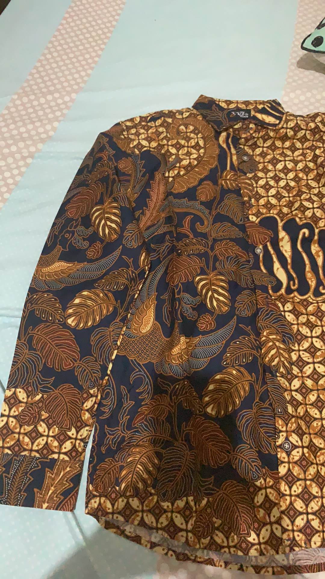 M231 Kemeja Pria Batik Panjang Coklat 1265a