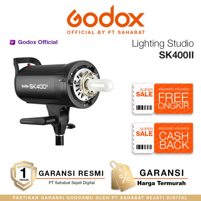 {adenastore} Godox SK400II Studio / Godox Flash SK400II / Godox SK400II / SK400II Berkualitas