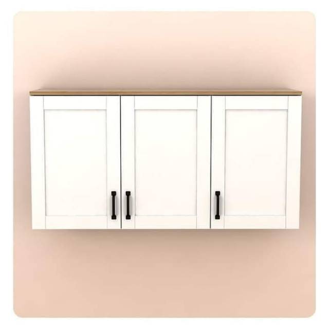 Kitchen Set Lemari Kabinet Rak Dapur Atas Gantung 3 Pintu Putih