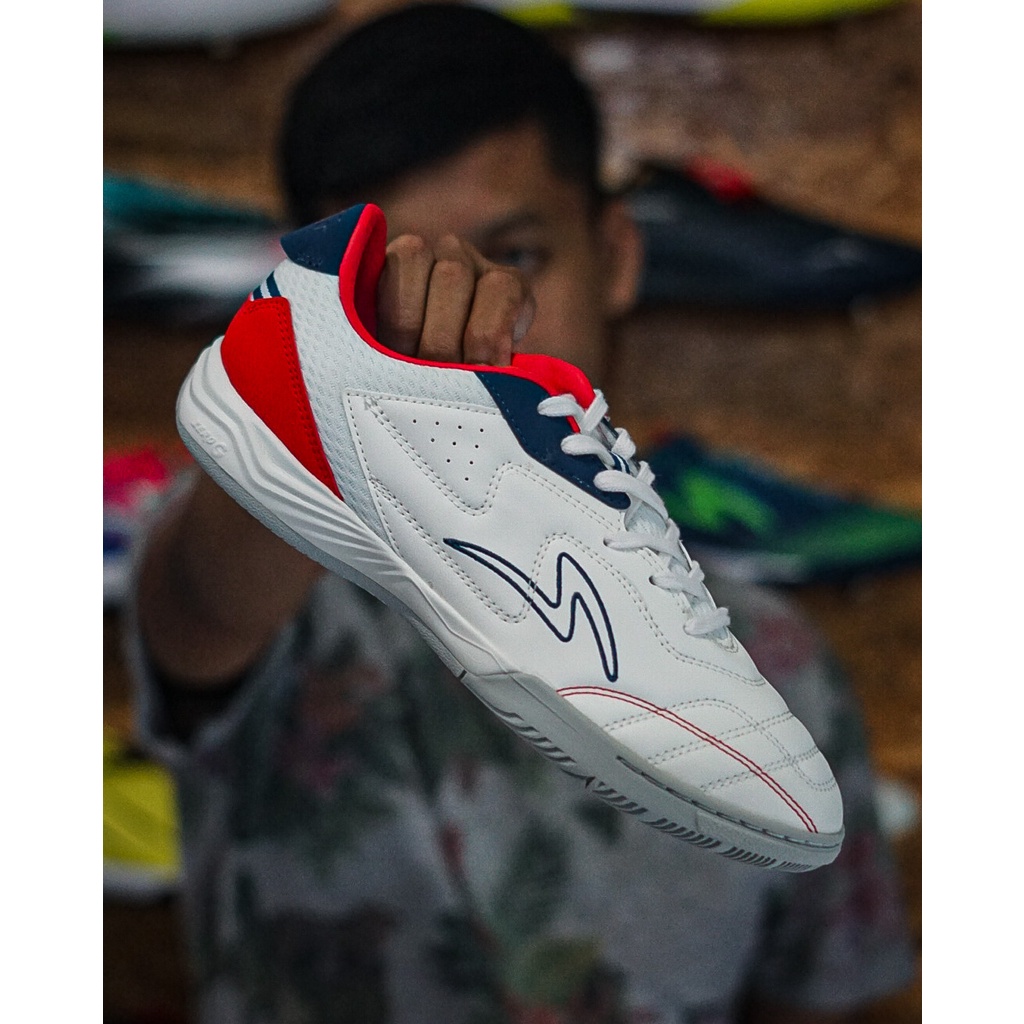 GRATIS ONGKIR !!! DISKON BESAR SEPATU FUTSAL METASALA NATIV WHITE SAILOR BLUE OXY FIRE SEPATU ORIGINAL SPECS