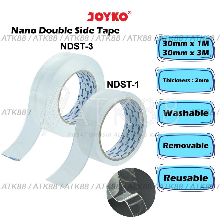 

Joyko Nano Double Sided Tape 30mm x 3M NDST-3